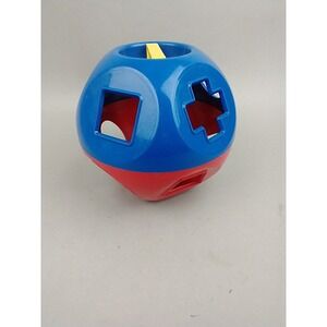 Vintage Tupperware Shape-O Toy Red Blue Ball Sorter Replacement Shell No Shapes